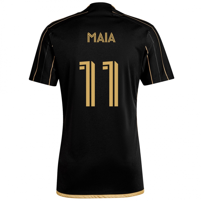 Kinder Matheus Maia #11 Schwarzes Gold Heimtrikot Trikot 2024/25 T-Shirt Österreich