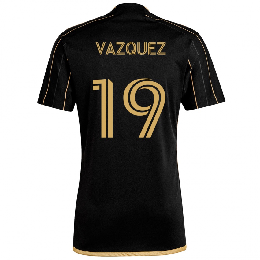 Kinder Favian Vazquez #19 Schwarzes Gold Heimtrikot Trikot 2024/25 T-Shirt Österreich