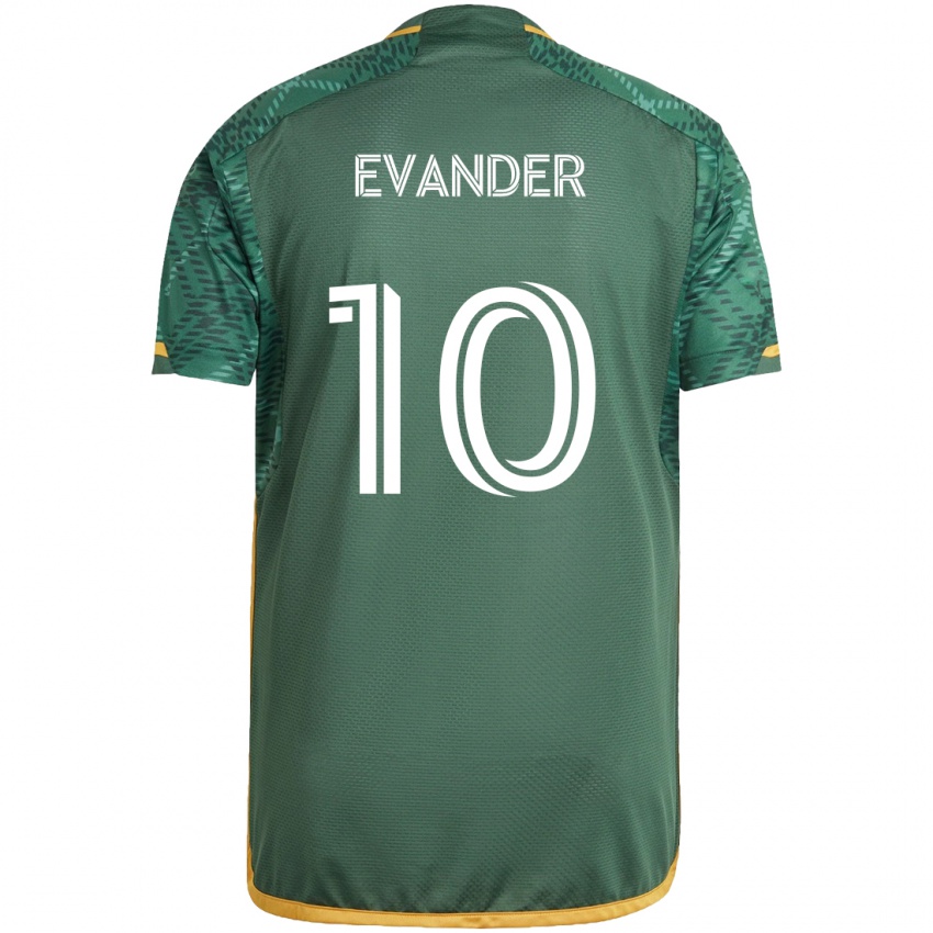 Kinder Evander #10 Grün Orange Heimtrikot Trikot 2024/25 T-Shirt Österreich