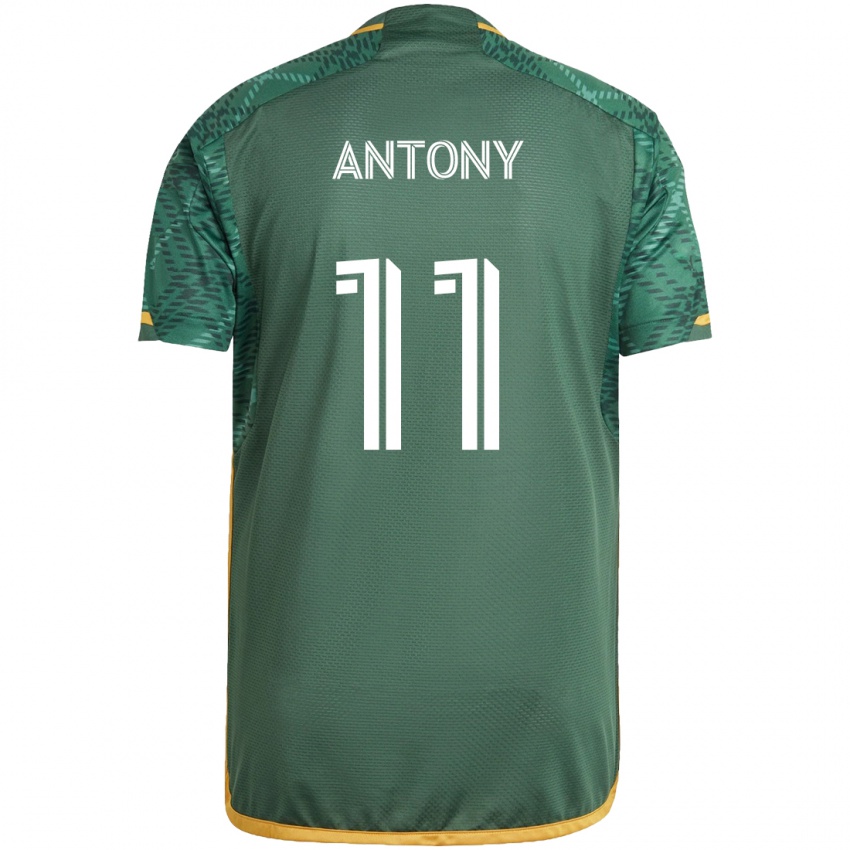 Kinder Antony #11 Grün Orange Heimtrikot Trikot 2024/25 T-Shirt Österreich