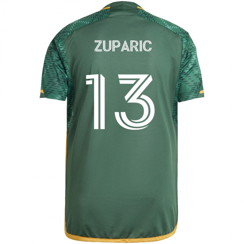 Kinder Dario Zuparic #13 Grün Orange Heimtrikot Trikot 2024/25 T-Shirt Österreich