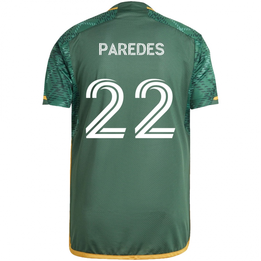 Kinder Cristhian Paredes #22 Grün Orange Heimtrikot Trikot 2024/25 T-Shirt Österreich