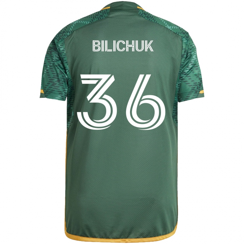 Kinder Ryan Bilichuk #36 Grün Orange Heimtrikot Trikot 2024/25 T-Shirt Österreich