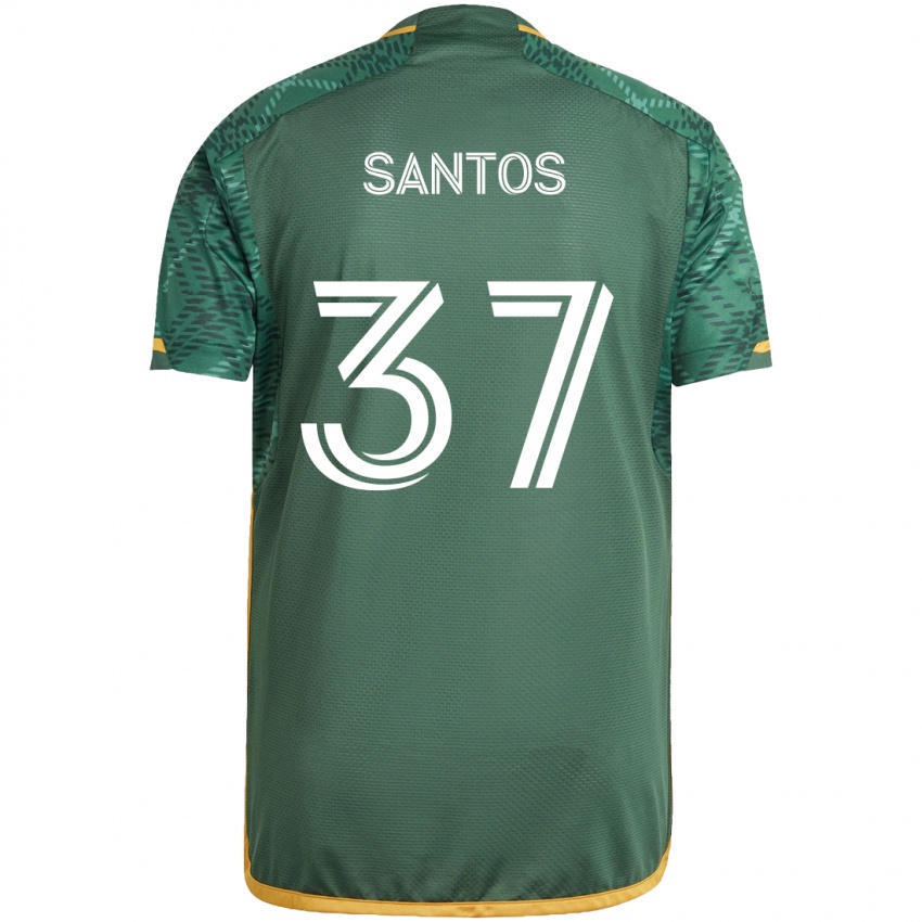 Kinder Noah Santos #37 Grün Orange Heimtrikot Trikot 2024/25 T-Shirt Österreich