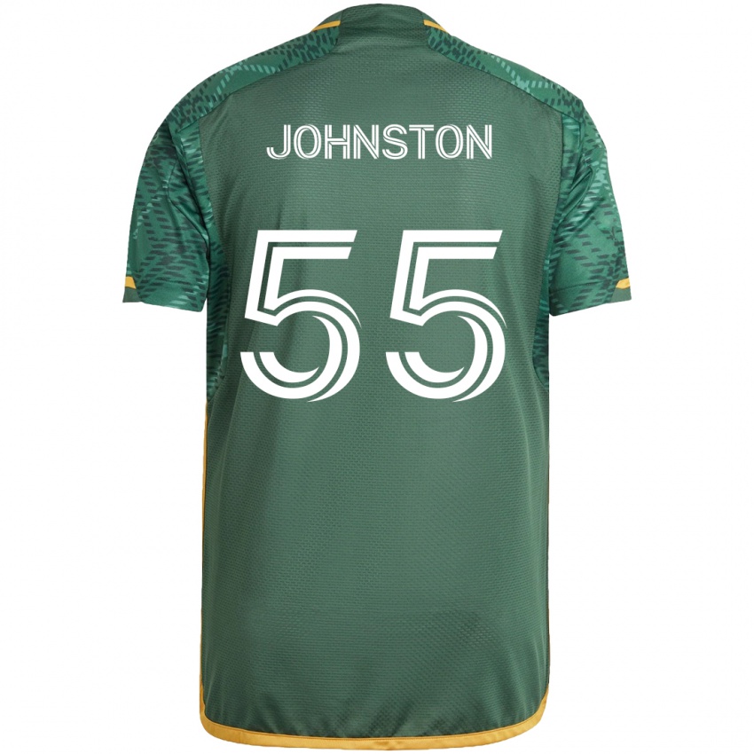 Kinder Malcolm Johnston #55 Grün Orange Heimtrikot Trikot 2024/25 T-Shirt Österreich