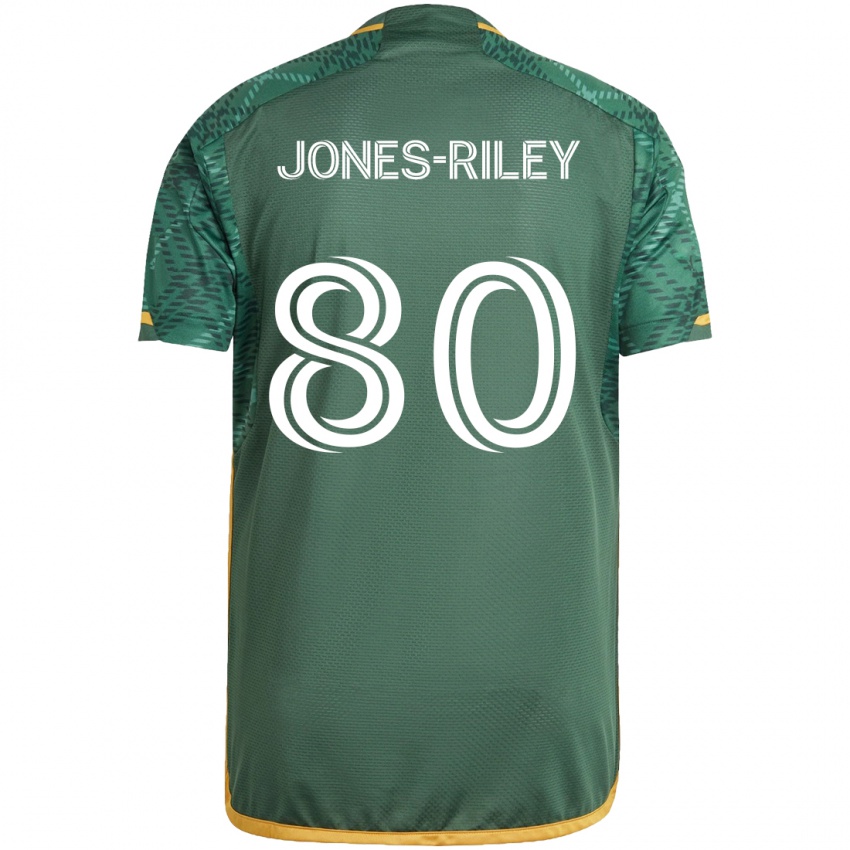 Kinder Jaden Jones-Riley #80 Grün Orange Heimtrikot Trikot 2024/25 T-Shirt Österreich