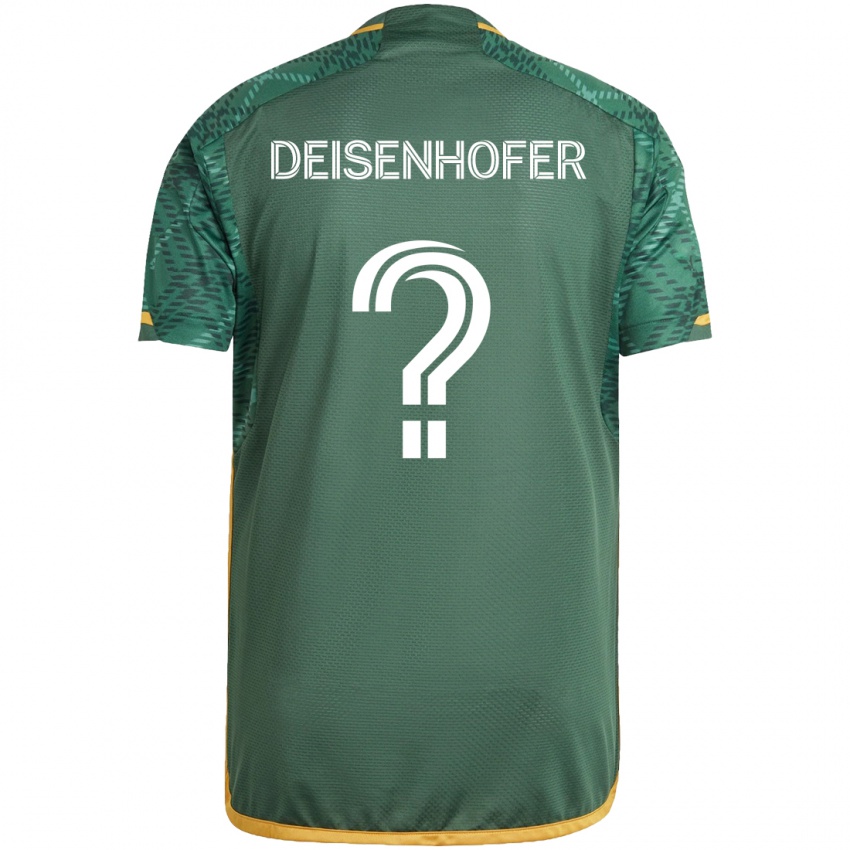 Kinder Maximilian Deisenhofer #0 Grün Orange Heimtrikot Trikot 2024/25 T-Shirt Österreich