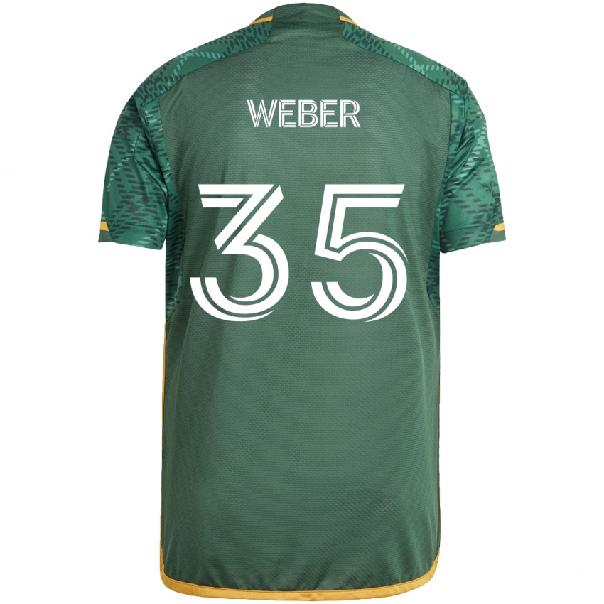 Kinder Tristan Weber #35 Grün Orange Heimtrikot Trikot 2024/25 T-Shirt Österreich