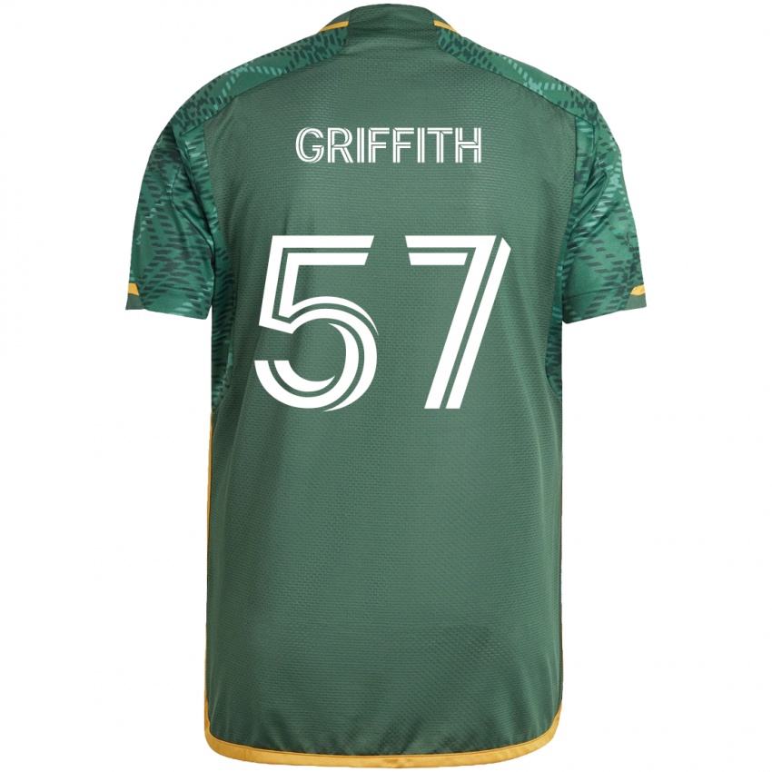 Kinder Víctor Griffith #57 Grün Orange Heimtrikot Trikot 2024/25 T-Shirt Österreich