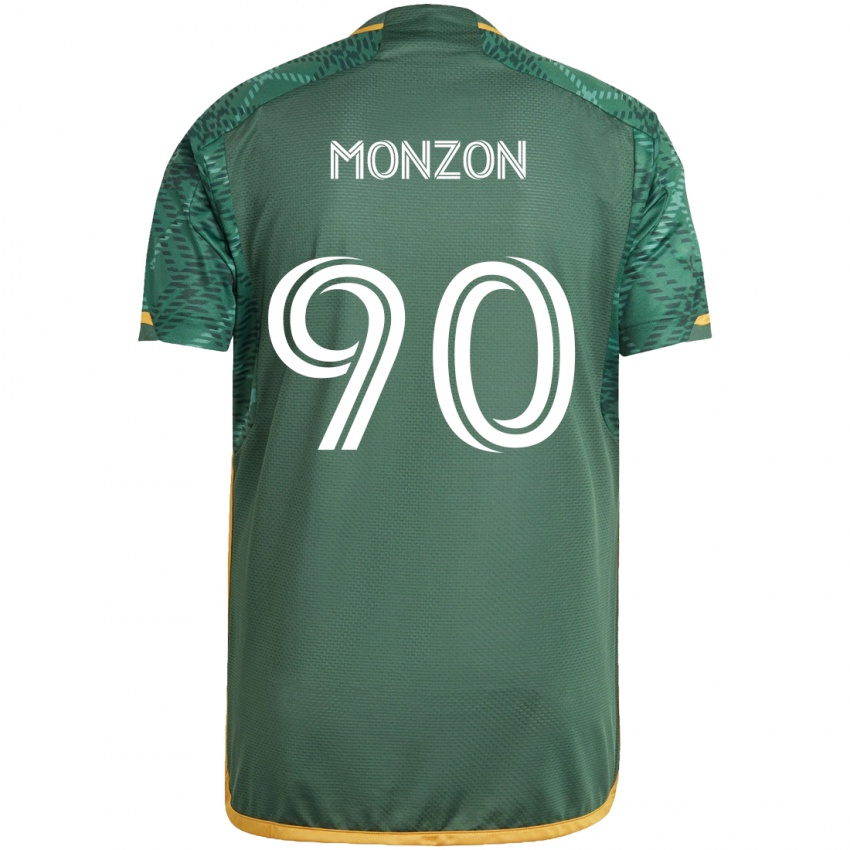 Kinder Florián Monzón #90 Grün Orange Heimtrikot Trikot 2024/25 T-Shirt Österreich