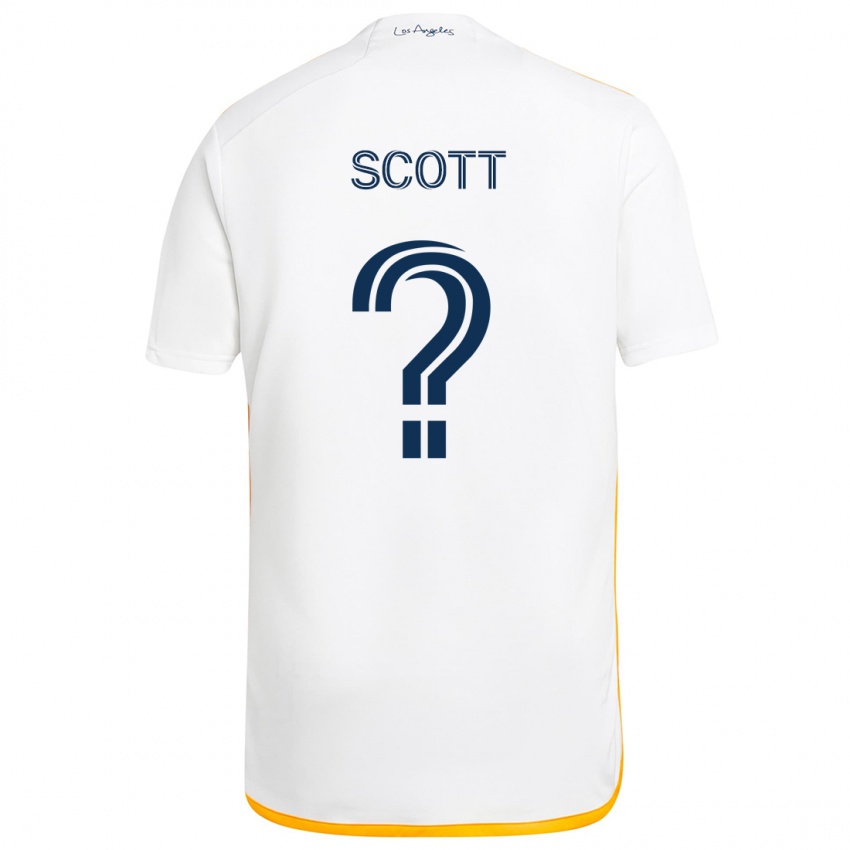 Kinder Brady Scott #0 Weiß Gelb Heimtrikot Trikot 2024/25 T-Shirt Österreich