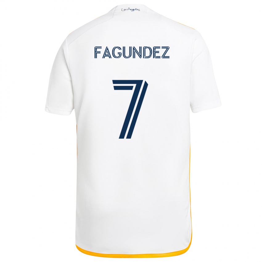 Kinder Diego Fagúndez #7 Weiß Gelb Heimtrikot Trikot 2024/25 T-Shirt Österreich