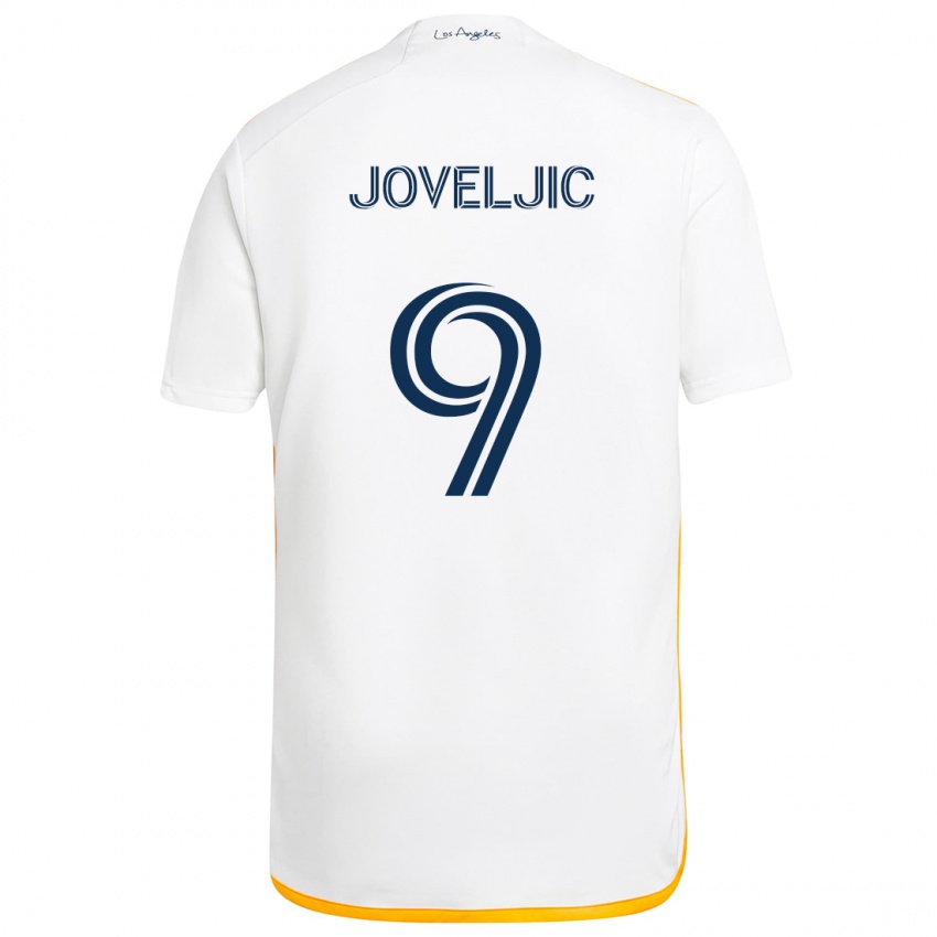 Kinder Dejan Joveljic #9 Weiß Gelb Heimtrikot Trikot 2024/25 T-Shirt Österreich