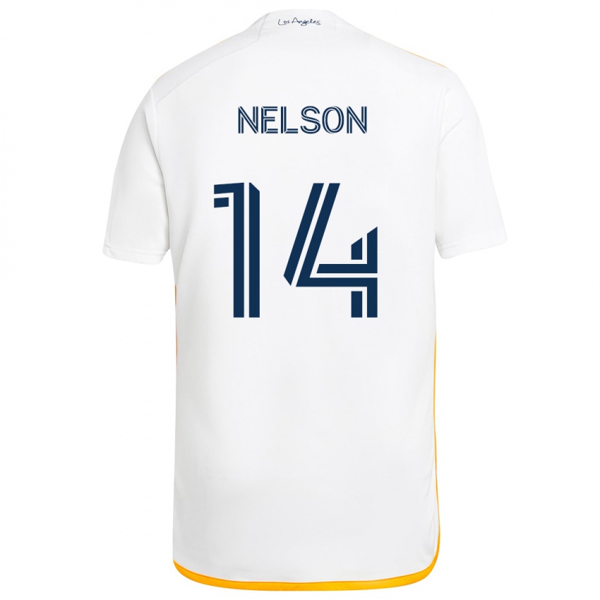 Kinder John Nelson #14 Weiß Gelb Heimtrikot Trikot 2024/25 T-Shirt Österreich