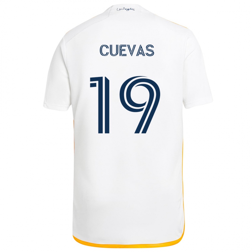 Kinder Mauricio Cuevas #19 Weiß Gelb Heimtrikot Trikot 2024/25 T-Shirt Österreich