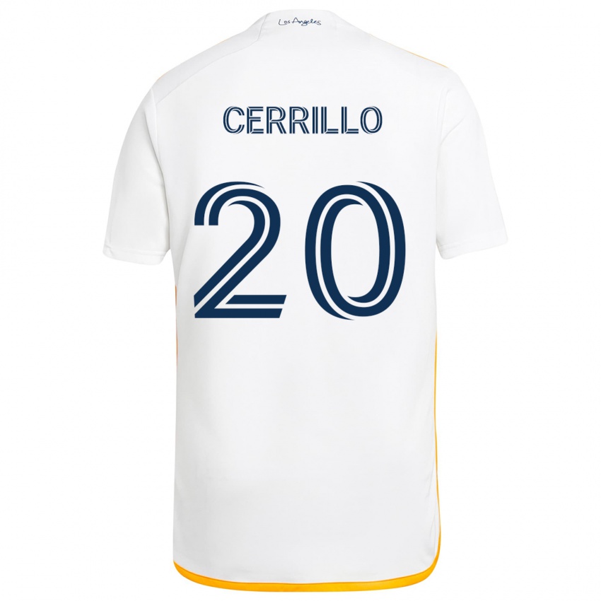 Kinder Edwin Cerrillo #20 Weiß Gelb Heimtrikot Trikot 2024/25 T-Shirt Österreich