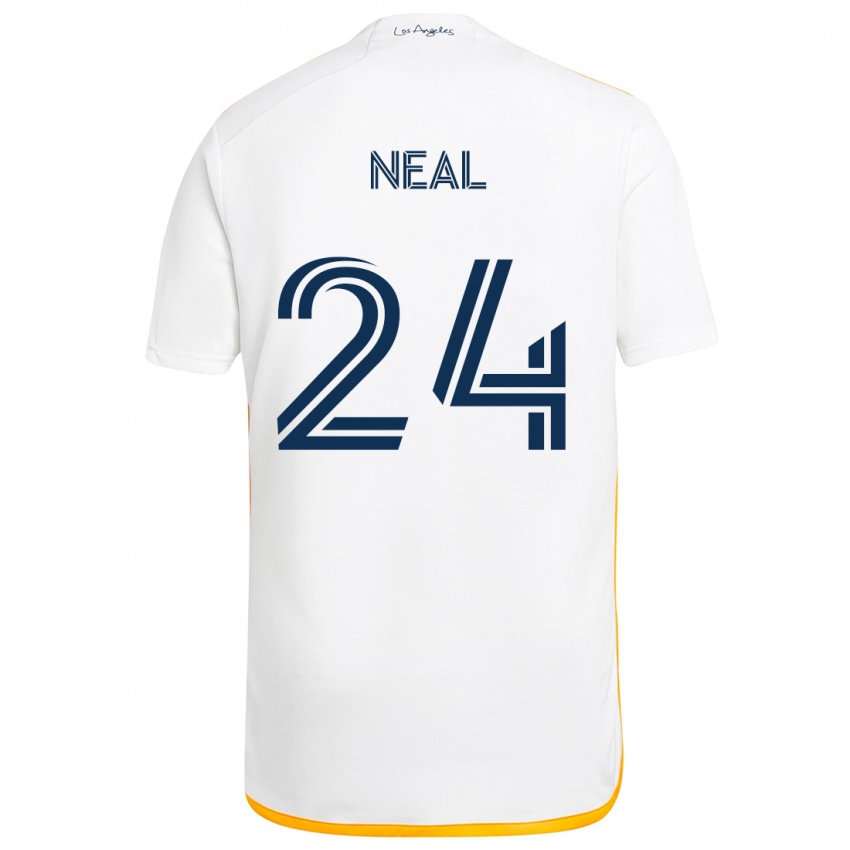 Kinder Jalen Neal #24 Weiß Gelb Heimtrikot Trikot 2024/25 T-Shirt Österreich