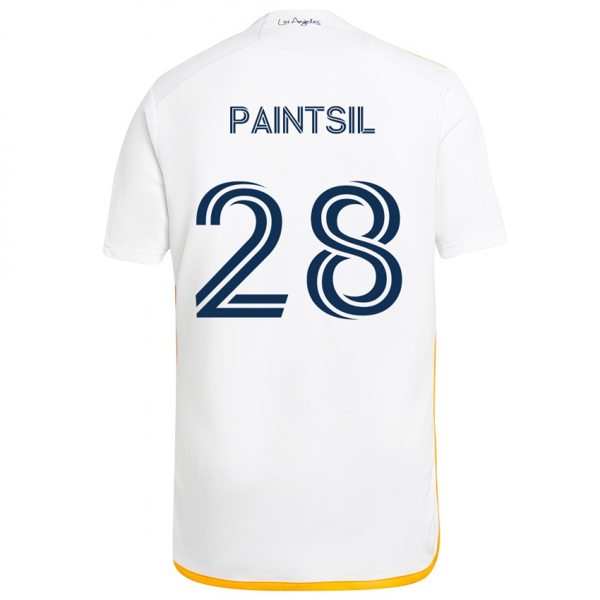 Kinder Joseph Paintsil #28 Weiß Gelb Heimtrikot Trikot 2024/25 T-Shirt Österreich