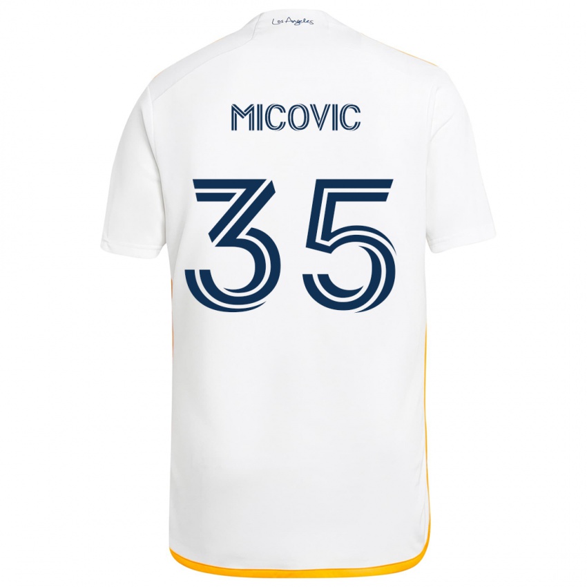 Kinder Novak Micovic #35 Weiß Gelb Heimtrikot Trikot 2024/25 T-Shirt Österreich