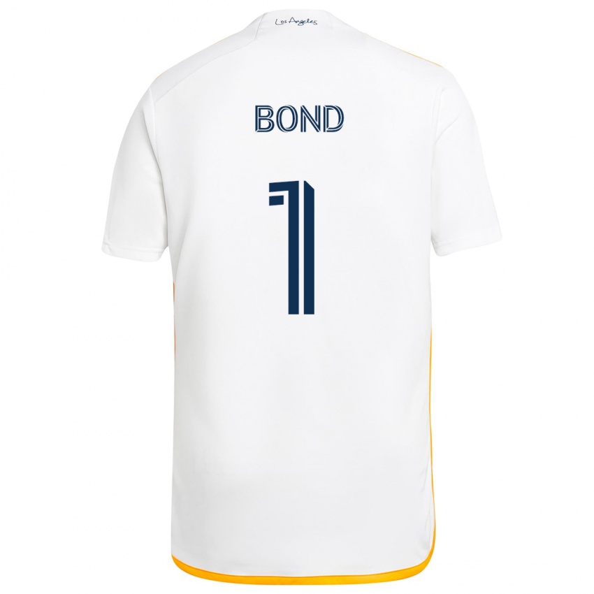 Kinder Jonathan Bond #1 Weiß Gelb Heimtrikot Trikot 2024/25 T-Shirt Österreich