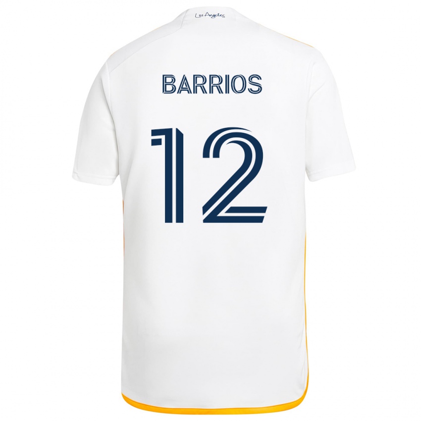 Kinder Michael Barrios #12 Weiß Gelb Heimtrikot Trikot 2024/25 T-Shirt Österreich