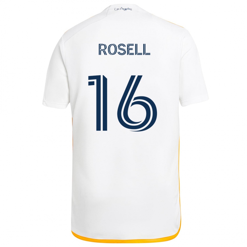 Kinder Uri Rosell #16 Weiß Gelb Heimtrikot Trikot 2024/25 T-Shirt Österreich