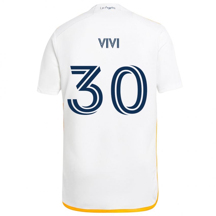 Kinder Gino Vivi #30 Weiß Gelb Heimtrikot Trikot 2024/25 T-Shirt Österreich