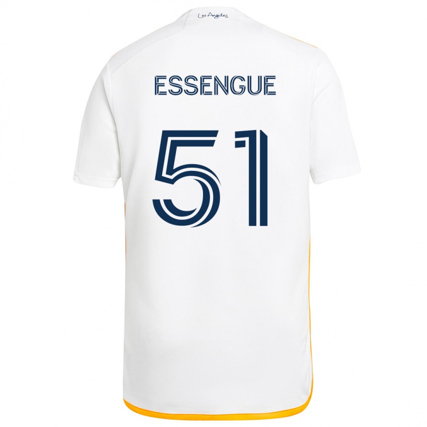 Kinder Ascel Essengue #51 Weiß Gelb Heimtrikot Trikot 2024/25 T-Shirt Österreich