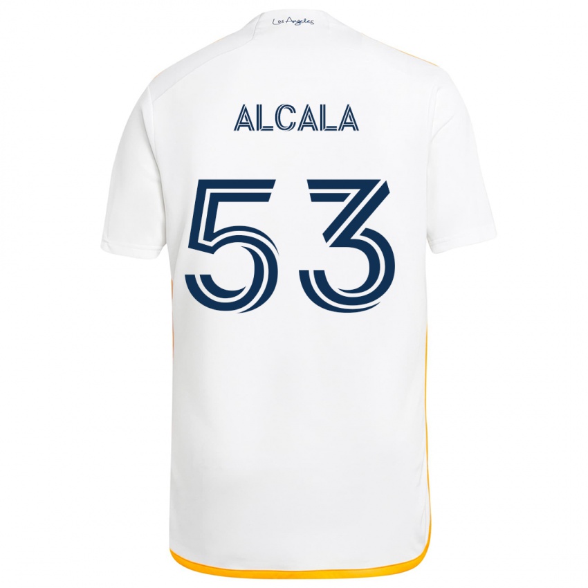 Kinder Álex Alcalá #53 Weiß Gelb Heimtrikot Trikot 2024/25 T-Shirt Österreich