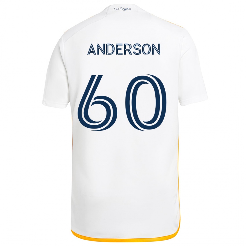 Kinder Nolan Anderson #60 Weiß Gelb Heimtrikot Trikot 2024/25 T-Shirt Österreich