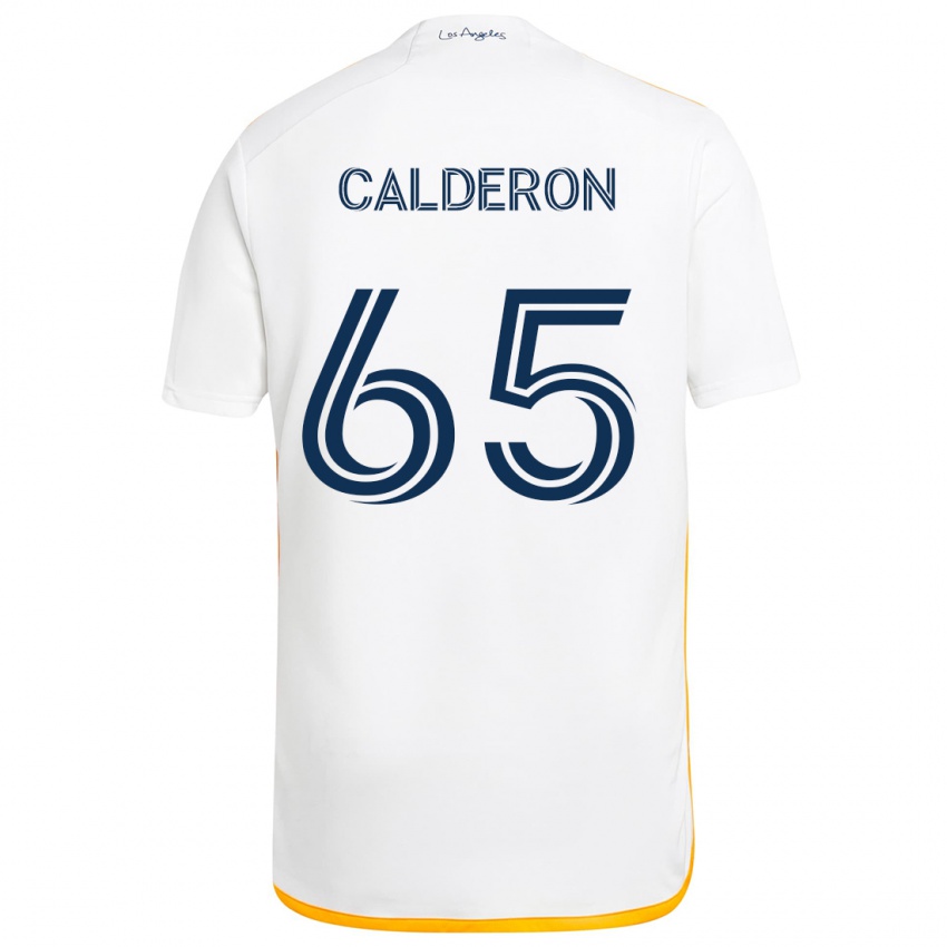 Kinder Juan Calderón #65 Weiß Gelb Heimtrikot Trikot 2024/25 T-Shirt Österreich