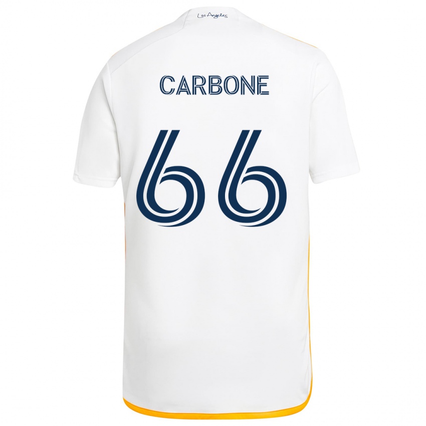 Kinder Matteo Carbone #66 Weiß Gelb Heimtrikot Trikot 2024/25 T-Shirt Österreich