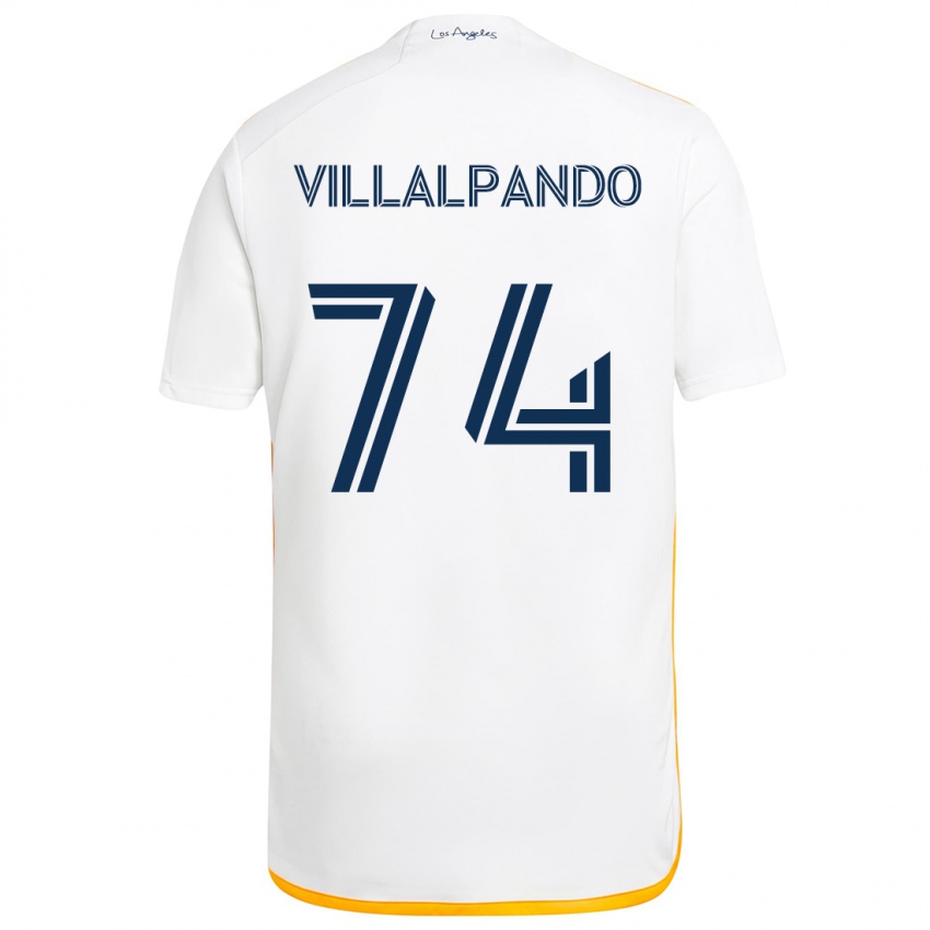 Kinder Sergio Villalpando #74 Weiß Gelb Heimtrikot Trikot 2024/25 T-Shirt Österreich