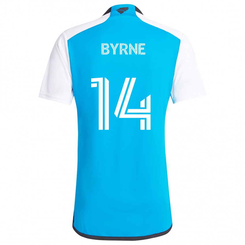 Kinder Nathan Byrne #14 Blau Weiss Heimtrikot Trikot 2024/25 T-Shirt Österreich