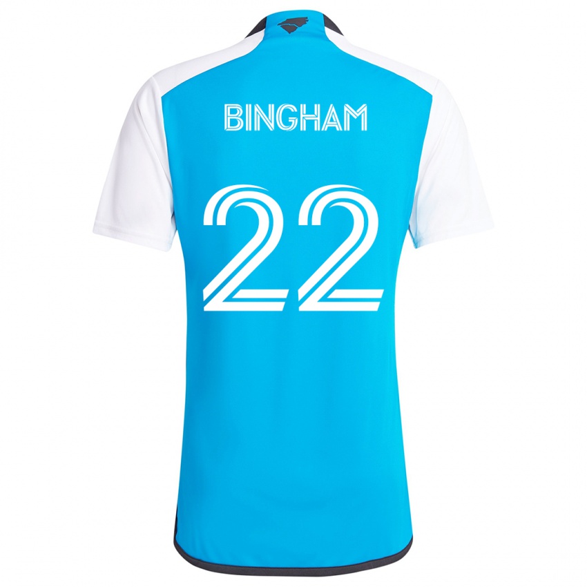 Kinder David Bingham #22 Blau Weiss Heimtrikot Trikot 2024/25 T-Shirt Österreich