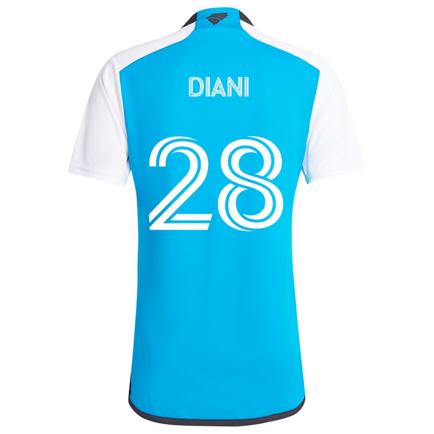 Kinder Djibril Diani #28 Blau Weiss Heimtrikot Trikot 2024/25 T-Shirt Österreich