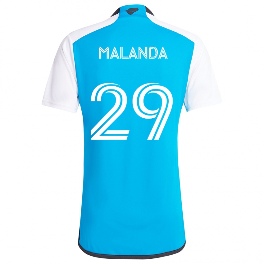 Kinder Adilson Malanda #29 Blau Weiss Heimtrikot Trikot 2024/25 T-Shirt Österreich