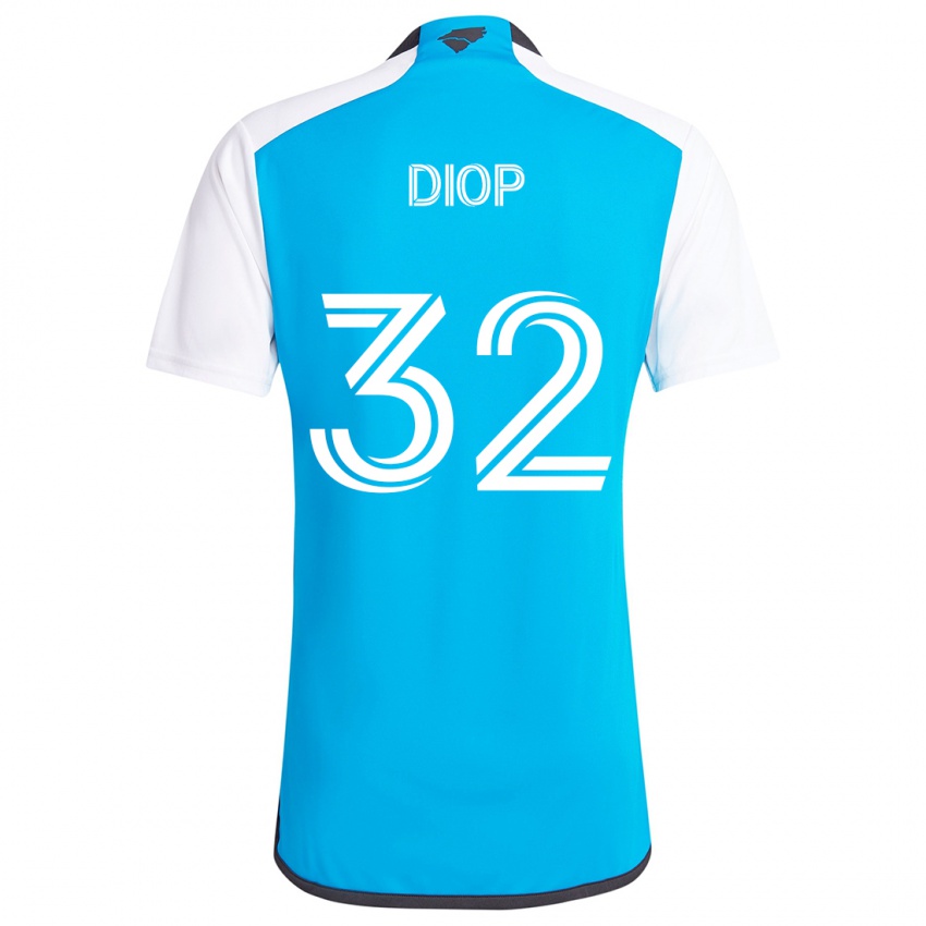 Kinder Hamady Diop #32 Blau Weiss Heimtrikot Trikot 2024/25 T-Shirt Österreich