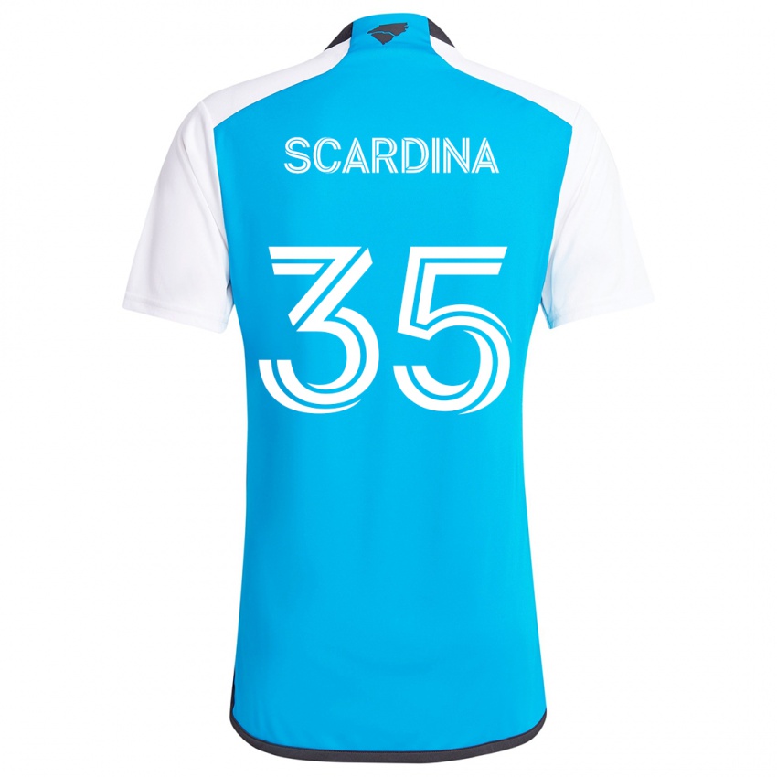 Kinder Nick Scardina #35 Blau Weiss Heimtrikot Trikot 2024/25 T-Shirt Österreich