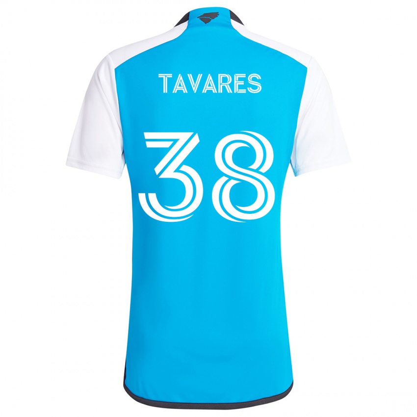 Kinder Iuri Tavares #38 Blau Weiss Heimtrikot Trikot 2024/25 T-Shirt Österreich