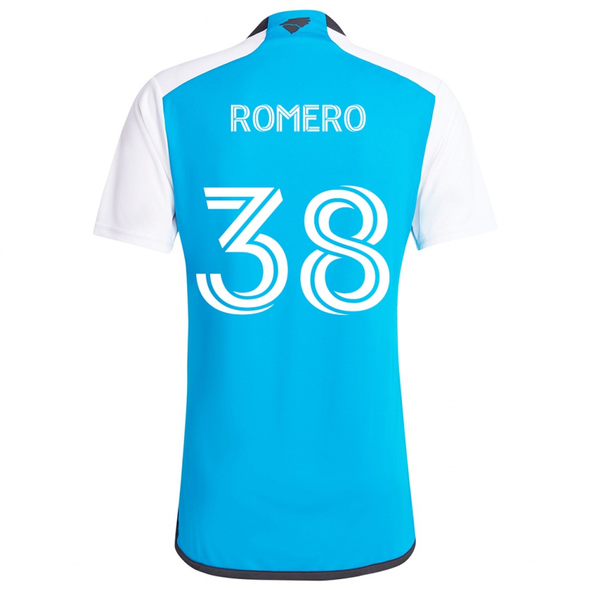 Kinder Brian Romero #38 Blau Weiss Heimtrikot Trikot 2024/25 T-Shirt Österreich