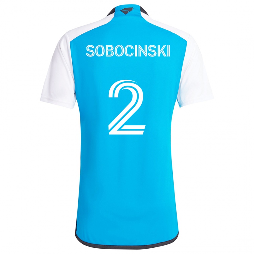 Kinder Jan Sobocinski #2 Blau Weiss Heimtrikot Trikot 2024/25 T-Shirt Österreich