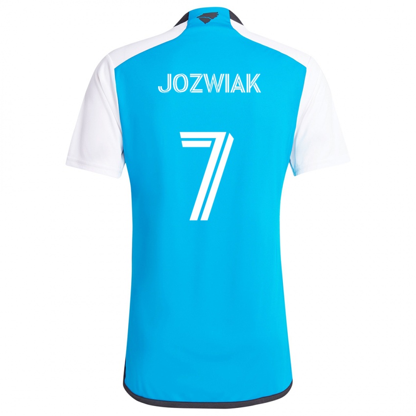 Kinder Kamil Józwiak #7 Blau Weiss Heimtrikot Trikot 2024/25 T-Shirt Österreich