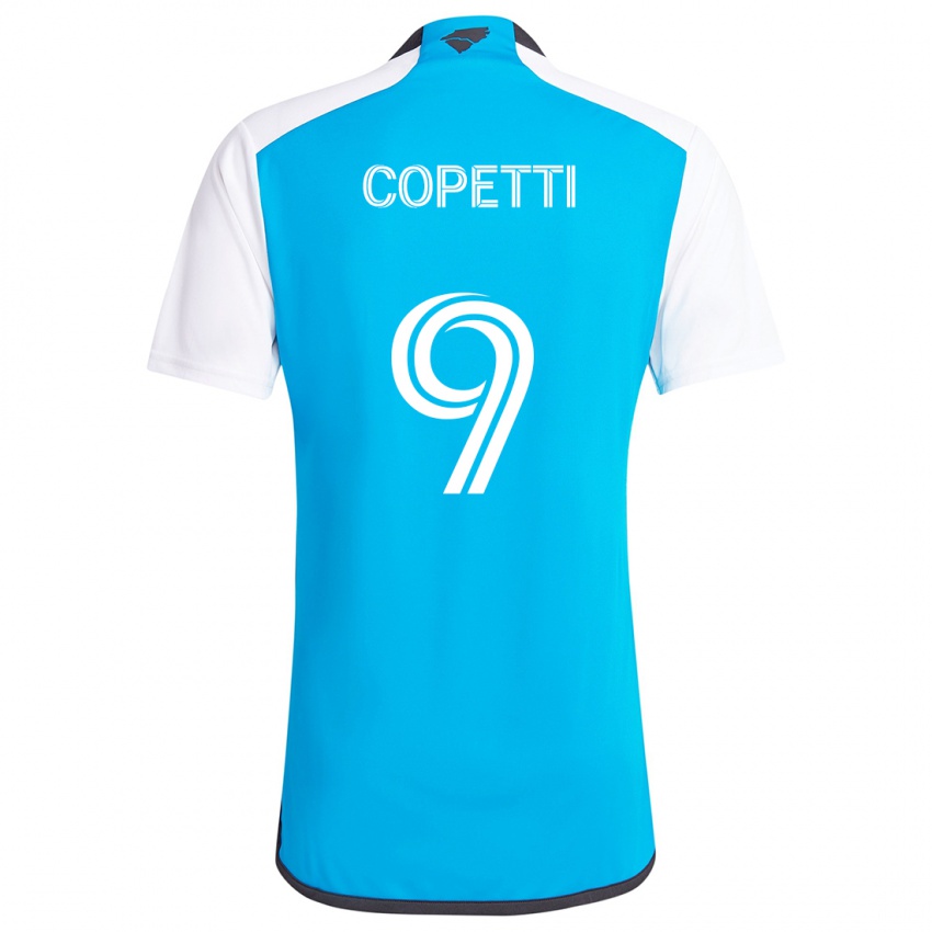 Kinder Enzo Copetti #9 Blau Weiss Heimtrikot Trikot 2024/25 T-Shirt Österreich