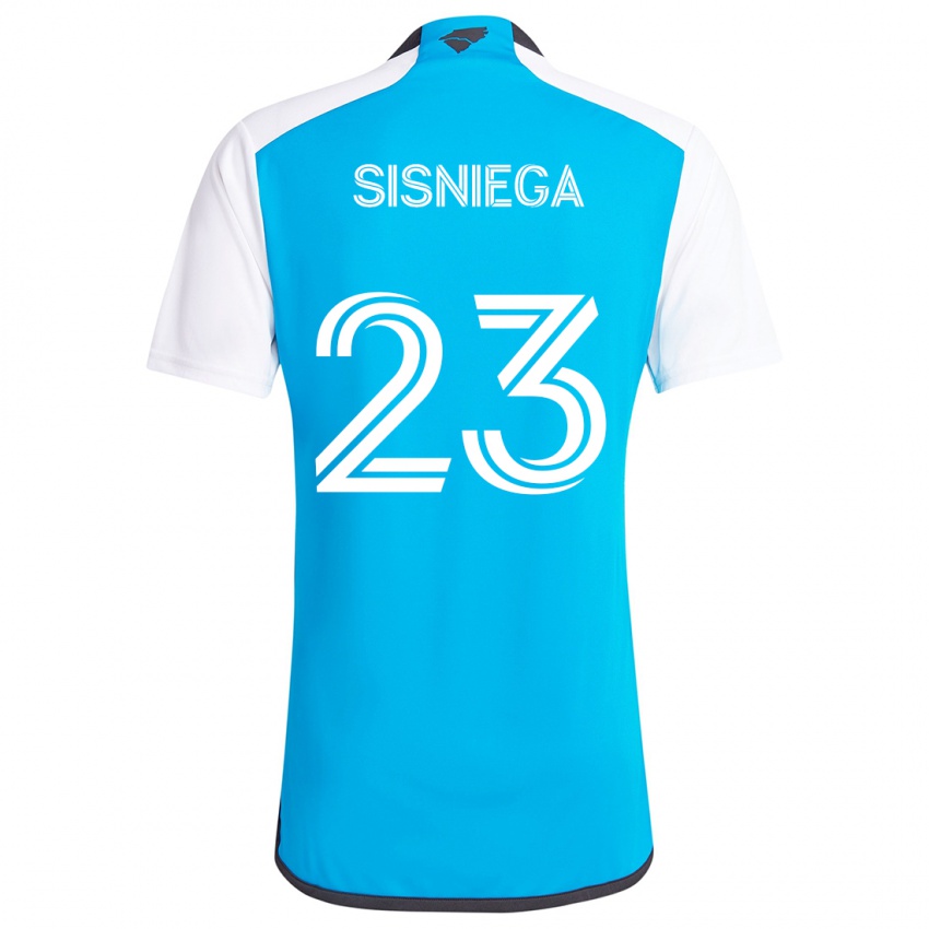 Kinder Pablo Sisniega #23 Blau Weiss Heimtrikot Trikot 2024/25 T-Shirt Österreich