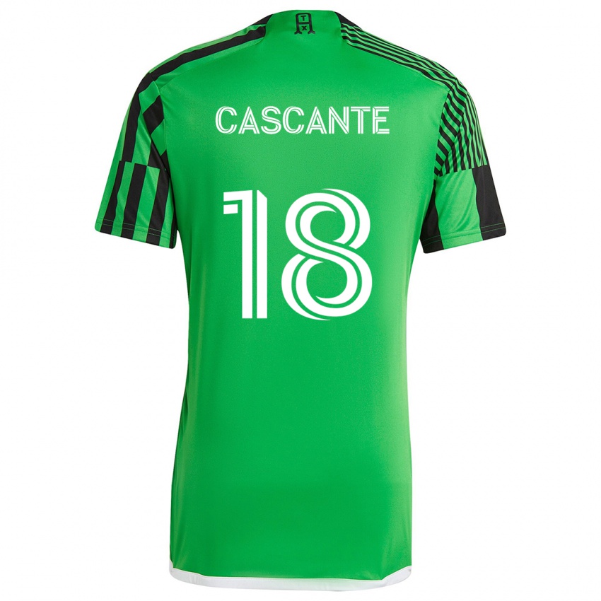 Kinder Julio Cascante #18 Grün Schwarz Heimtrikot Trikot 2024/25 T-Shirt Österreich