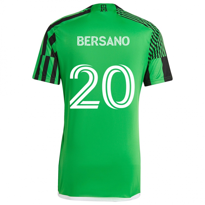 Kinder Matt Bersano #20 Grün Schwarz Heimtrikot Trikot 2024/25 T-Shirt Österreich