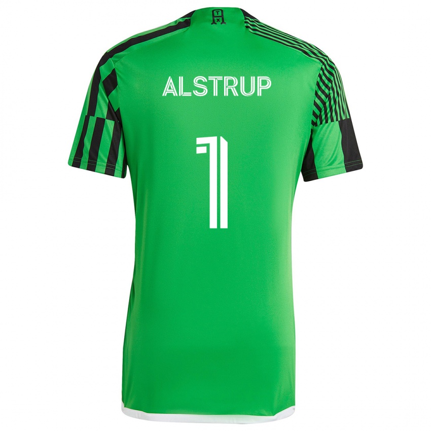 Kinder Marcus Alstrup #1 Grün Schwarz Heimtrikot Trikot 2024/25 T-Shirt Österreich