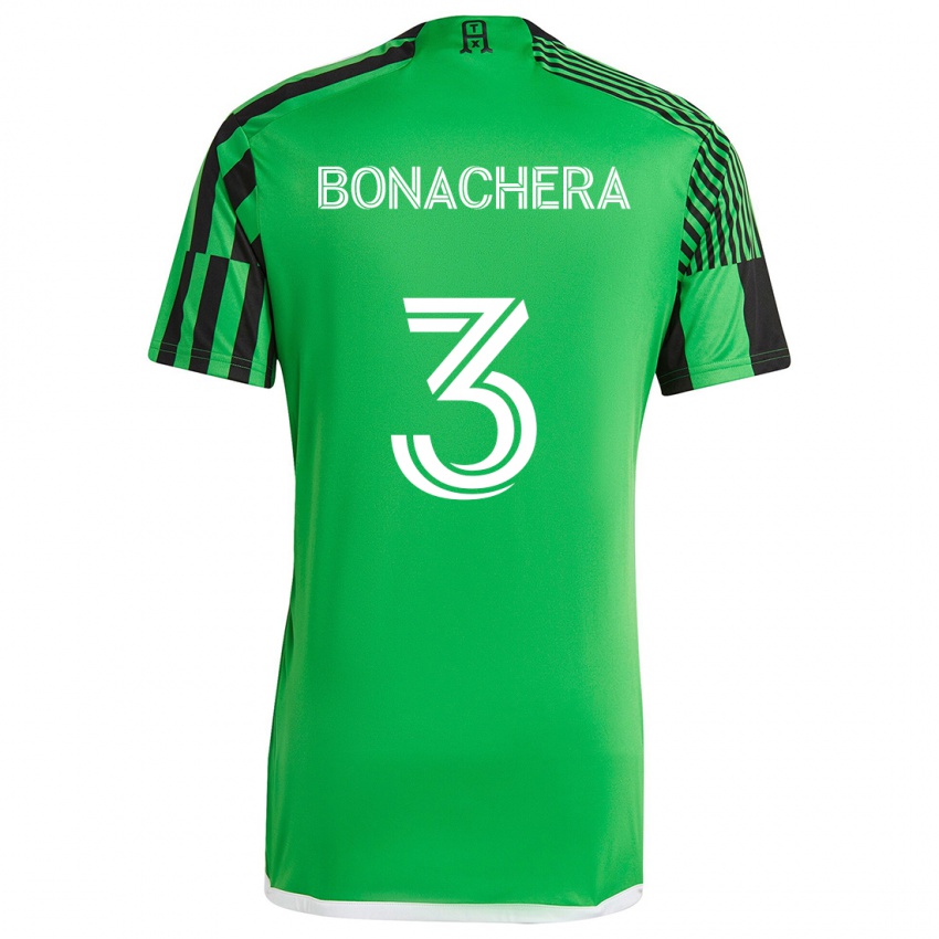 Kinder Rubén Bonachera #3 Grün Schwarz Heimtrikot Trikot 2024/25 T-Shirt Österreich