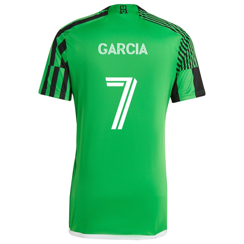 Kinder Anthony García #7 Grün Schwarz Heimtrikot Trikot 2024/25 T-Shirt Österreich